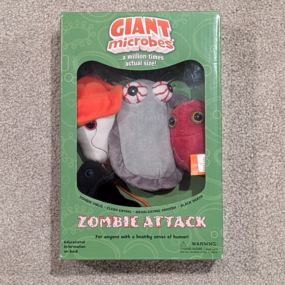 Giant Microbes Zombie Attack Plush Box Set Zombie Virus Amoeba Black Death - Picture 2 of 3